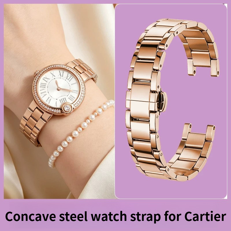 Cartier Watch Ballon Bleu - حزام ساعة نسائي من الفولاذ المقاوم