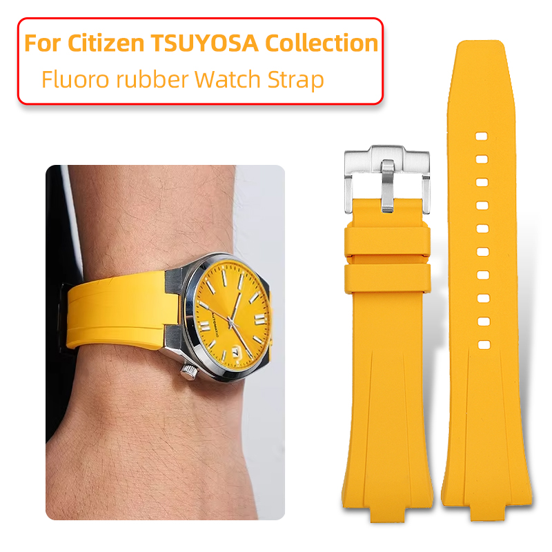 Citizen Watch Tsuyosa - حزام ساعة من المطاط الفلوري FKM