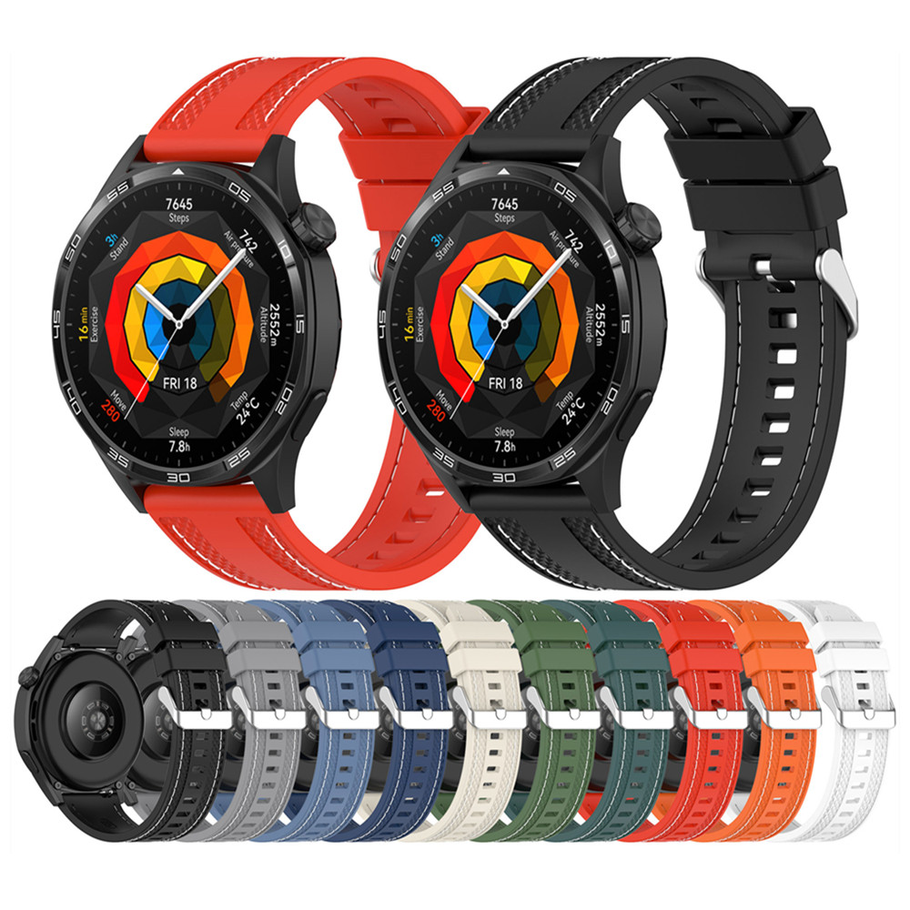 Silicone Watch Band 22Mm - 22 مللي متر خياطة سيليكون حزام