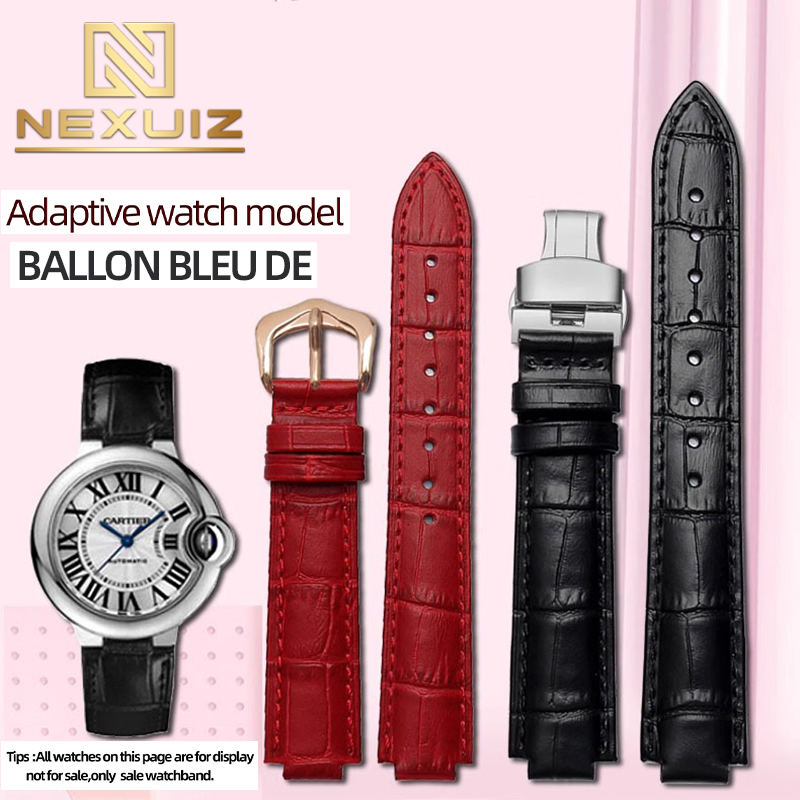 Cartier Watch Ballon Bleu - حزام ساعة من الجلد لساعة BALLON
