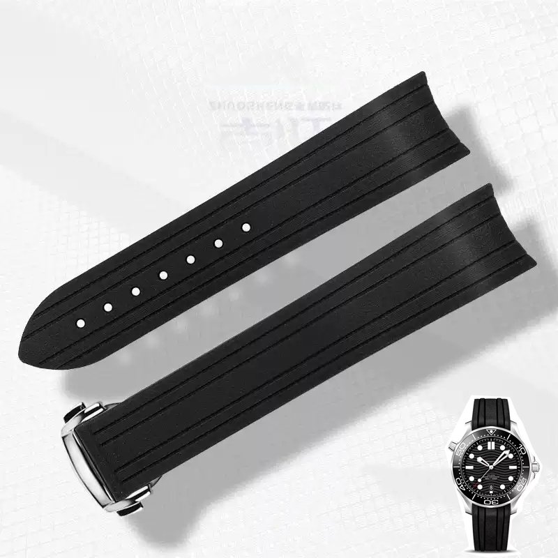 Omega Watch Seamaster - 20 مللي متر منحني نهاية المطاط
