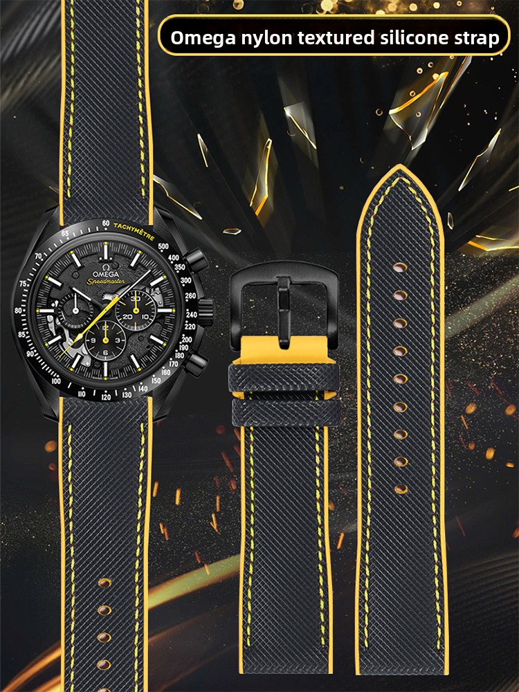 Omega Watch Speedmaster - حزام ساعة من النايلون مناسب لساعة