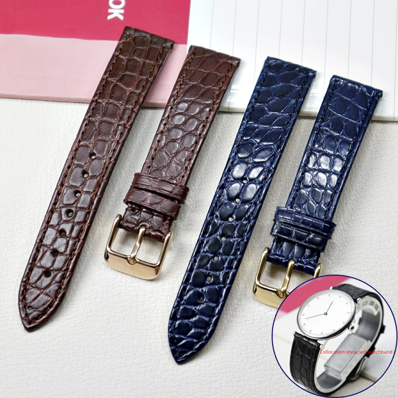 Cartier Watch Tank - رقيقة التمساح حزام من الجلد الطبيعي