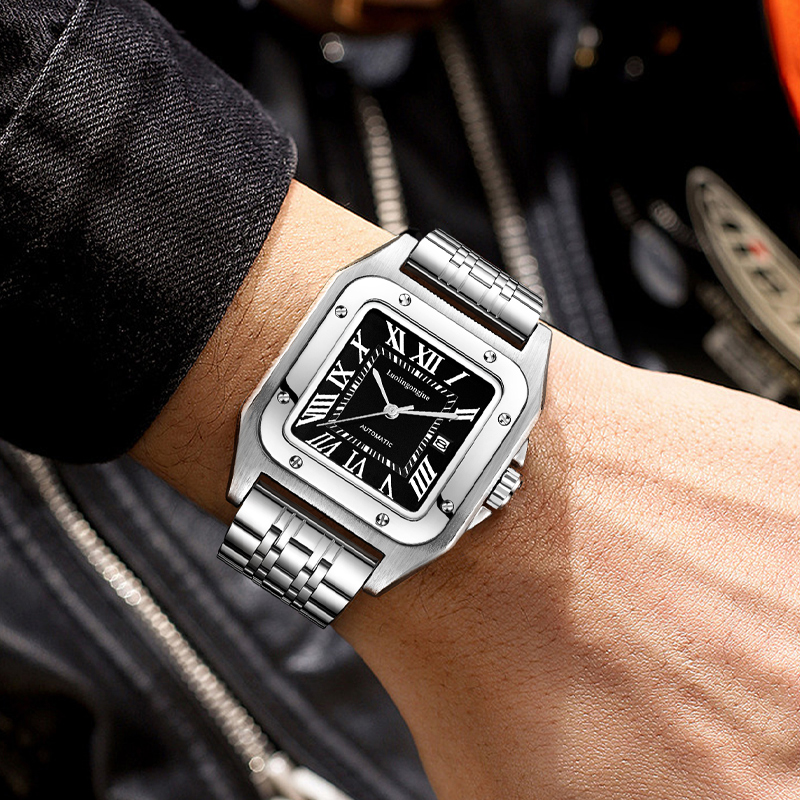 Cartier Watch Tank - ساعة يد رجالية ميكانيكية أوتوماتيكية فاخرة