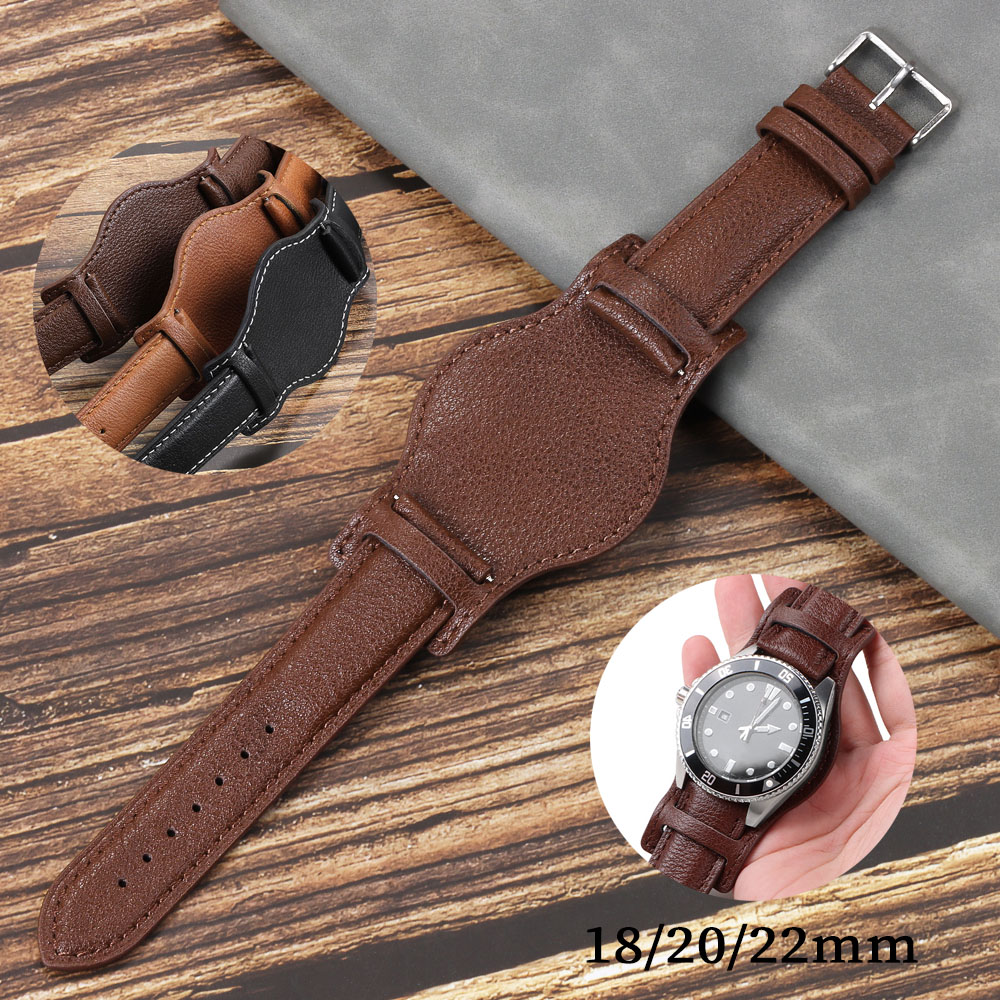 Omega Watch Speedmaster - جلد طبيعي حزام (استيك) ساعة ل