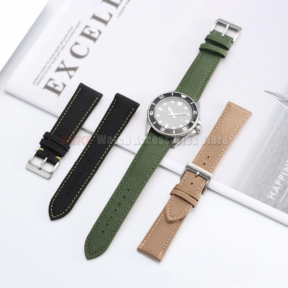 حزام ساعة مقاوم للماء من قماش  - مراجعة Leather Strap Quick Release وسعره