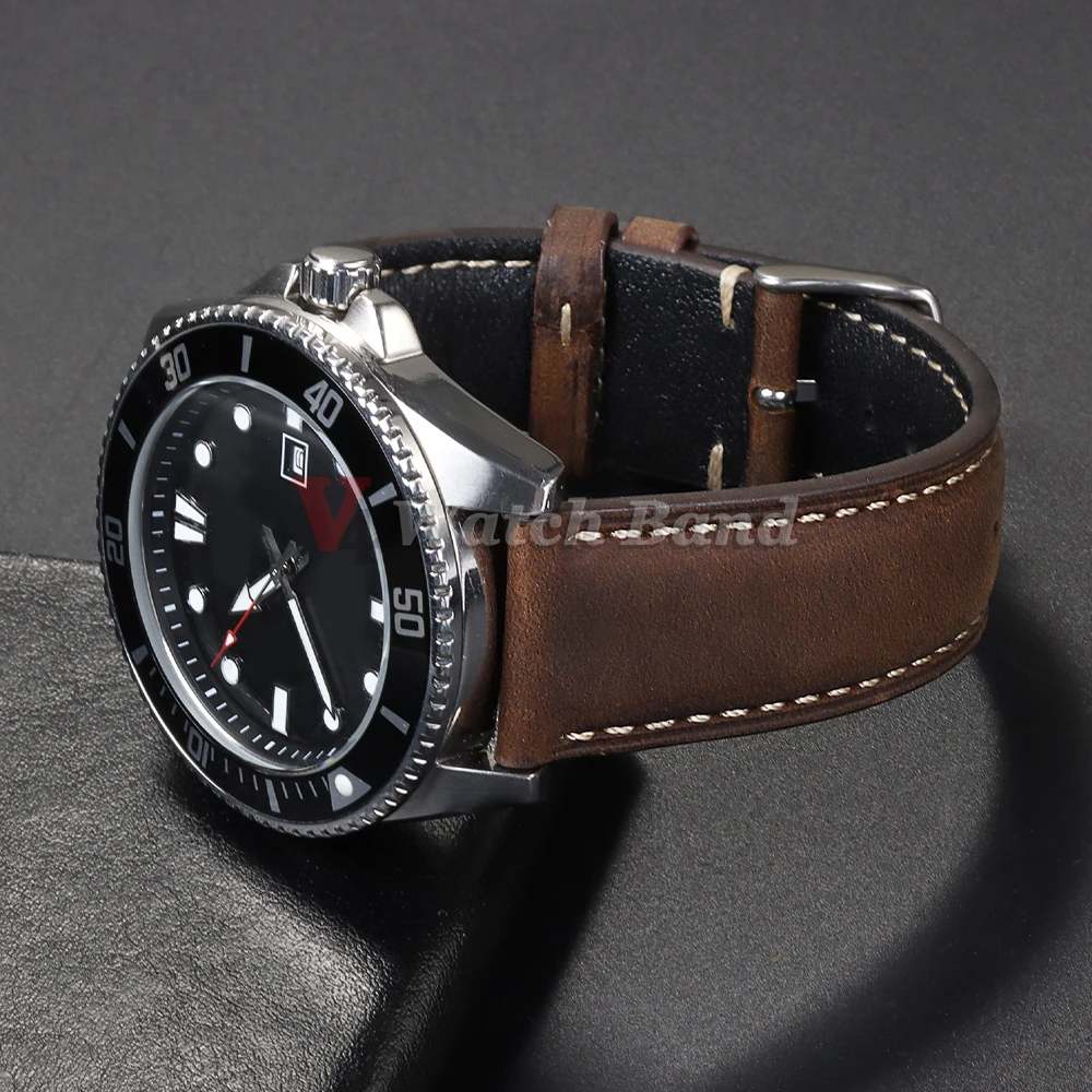 حقيقية جلد العجل حزام الساعات  - مراجعة Omega Watch Speedmaster وسعره