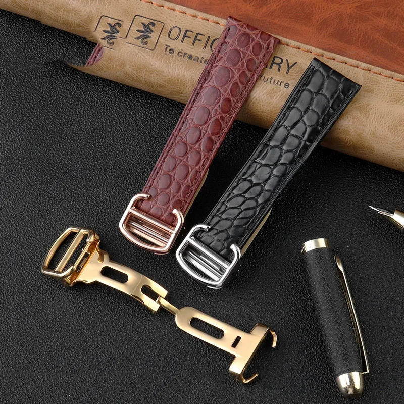 التمساح حزام الساعات 16 18 20  - مراجعة Cartier Watch Tank وسعره
