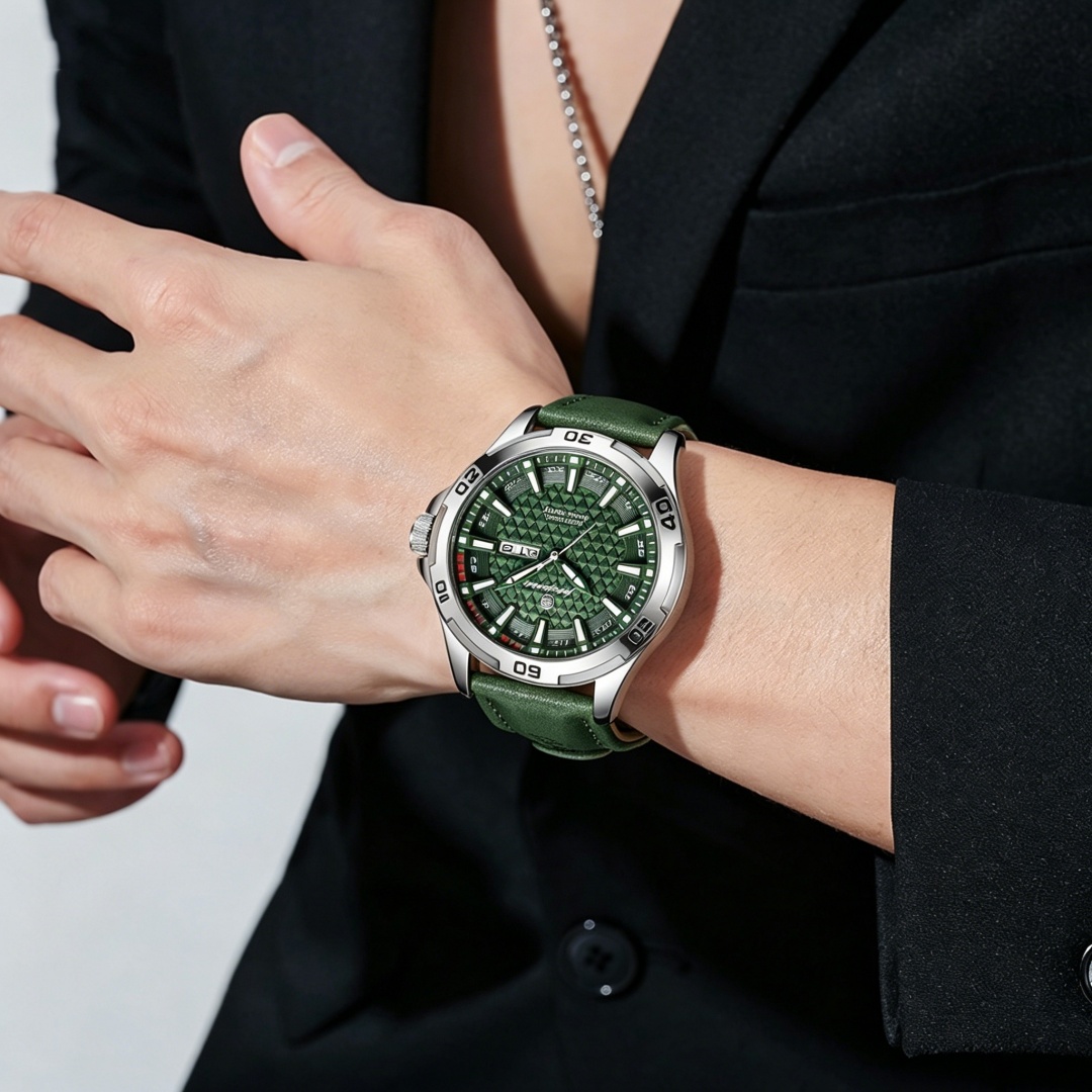 ساعات رجالية فاخرة من ماركة PA - مراجعة Leather Watch Band Men وسعره