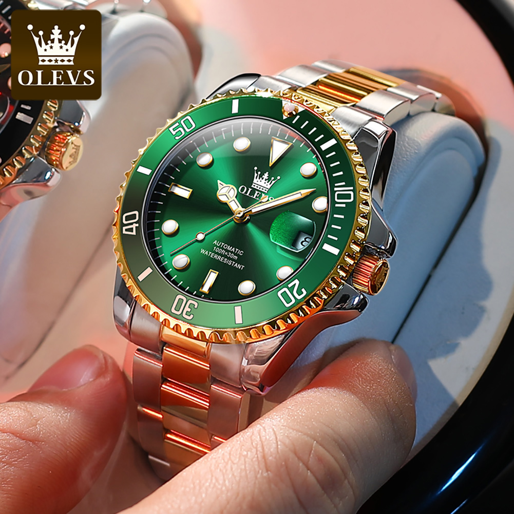 ساعة ميكانيكية OLEVS 6650 للرج - مراجعة Rolex Watch Datejust وسعره