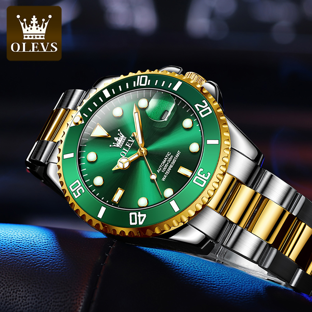 ساعة ميكانيكية OLEVS 6650 للرج - مراجعة Rolex Watch Datejust وسعره