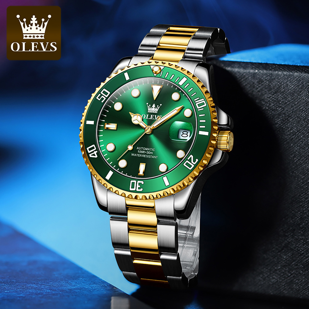 ساعة ميكانيكية OLEVS 6650 للرج - مراجعة Rolex Watch Datejust وسعره