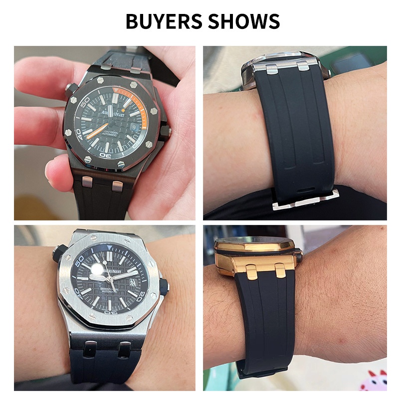 حزام ساعة من السيليكون المطاطي - مراجعة Audemars Piguet Watch Royal Oak وسعره