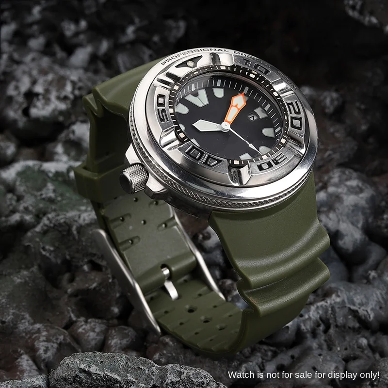 حزام ساعة مطاطي منحني الطرف لس - مراجعة Citizen Watch Promaster وسعره