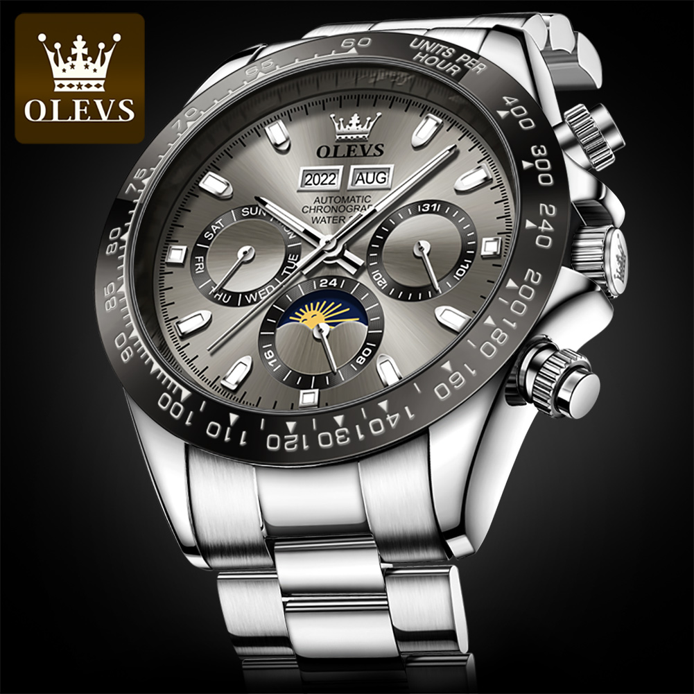OLEVS 6654 ساعة رجالي فاخرة كر - مراجعة Seiko Watch 5 Sports وسعره