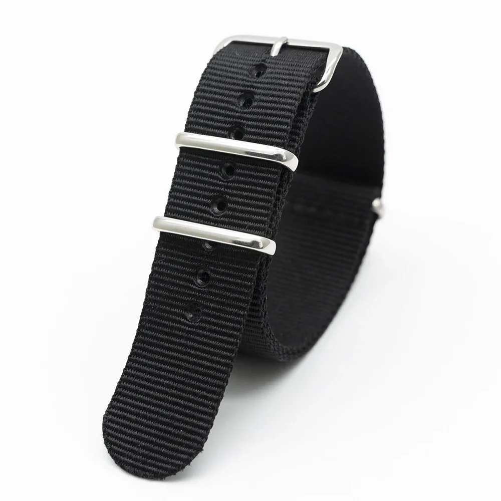 أسود النايلون حزام (استيك) ساع - مراجعة Nato Strap Nylon وسعره