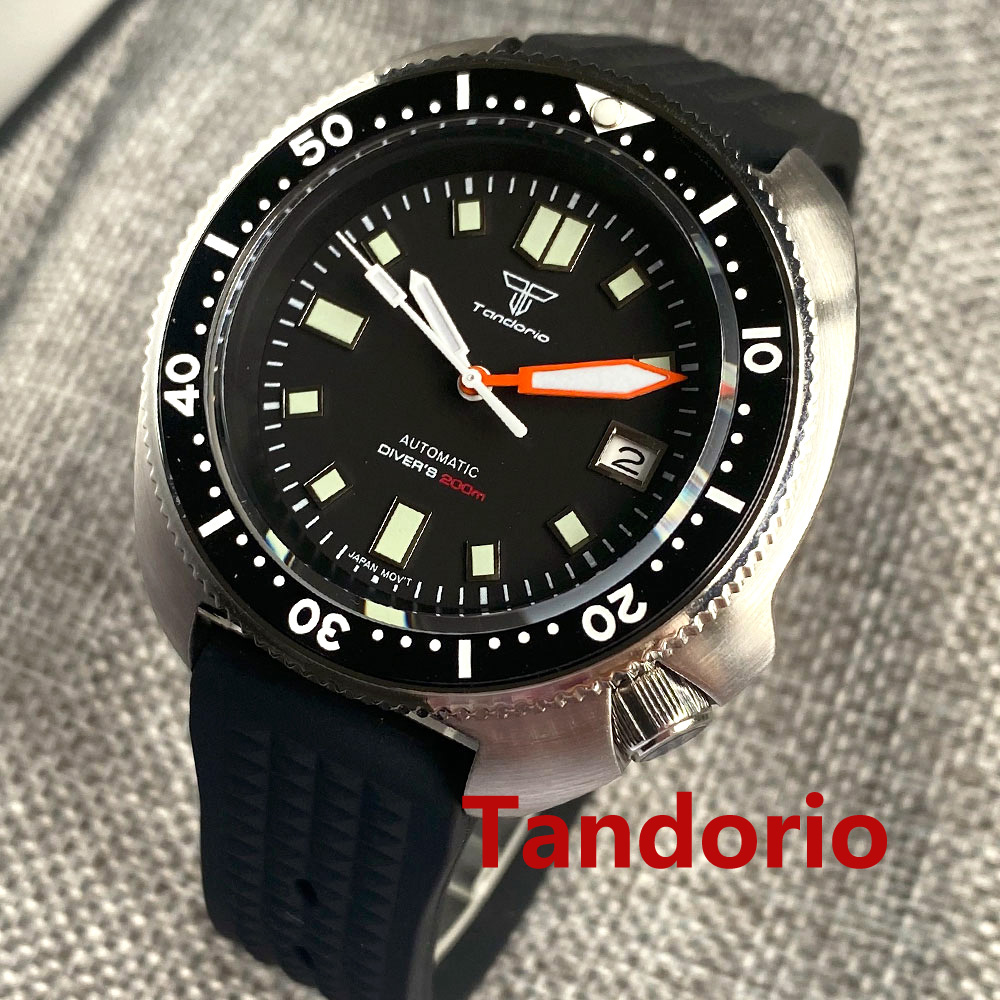 ساعة رجالية تاندوريو 44 مم بحر - مراجعة Rubber Strap Diver وسعره