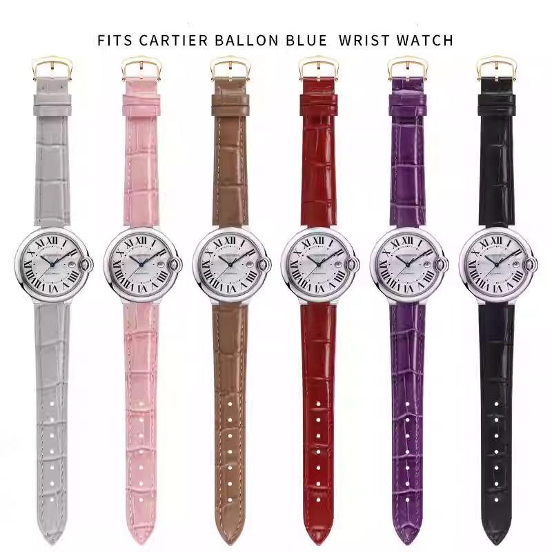 حزام ساعة محدب من الجلد الطبيع - مراجعة Cartier Watch Ballon Bleu وسعره