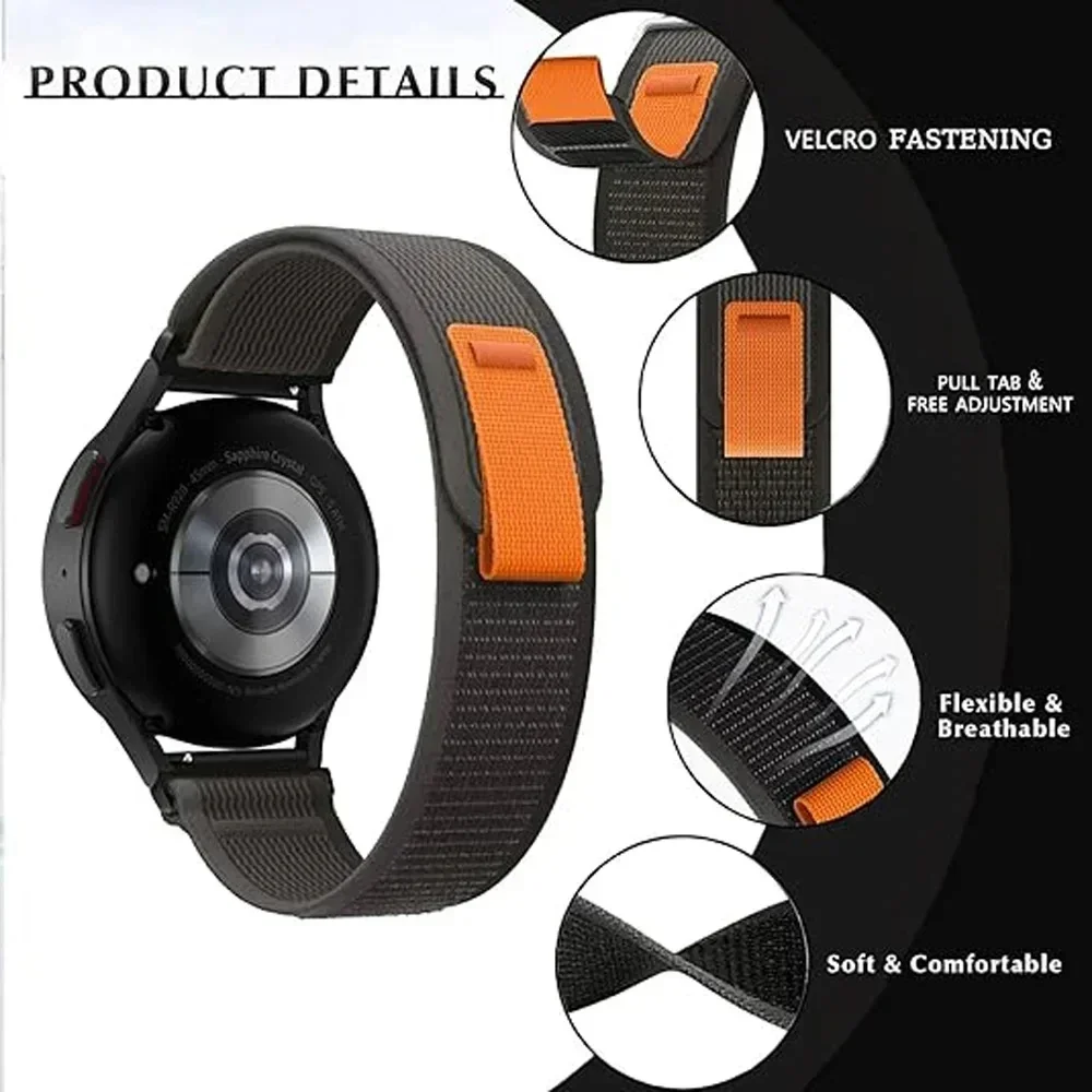 20/22 مللي متر درب حلقة حزام ا - مراجعة Sport Loop Velcro وسعره