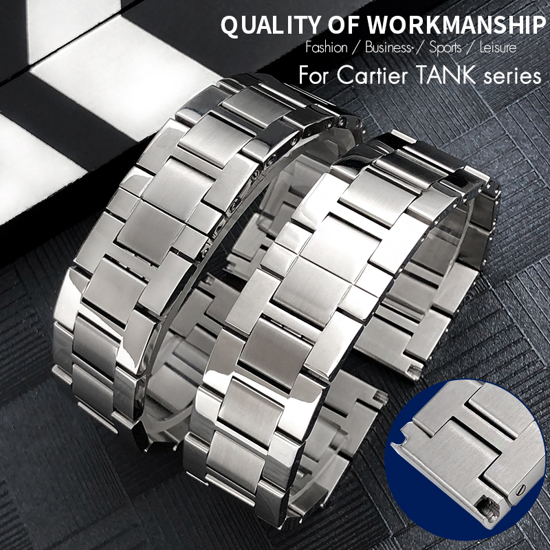 سوار ساعة من الفولاذ المقاوم ل - مراجعة Cartier Watch Tank وسعره